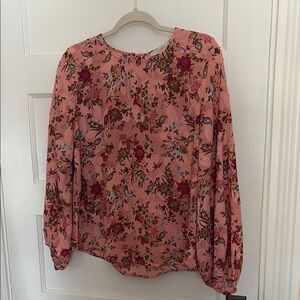 Loft Floral Long Sleeve Blouse. Size S. Made in India.